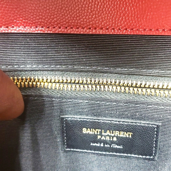 YVES SAINT LAURENT BAG SIZE LARGE COLOR BURGUNDY 100% Authentic NEW - Picture 11 of 12